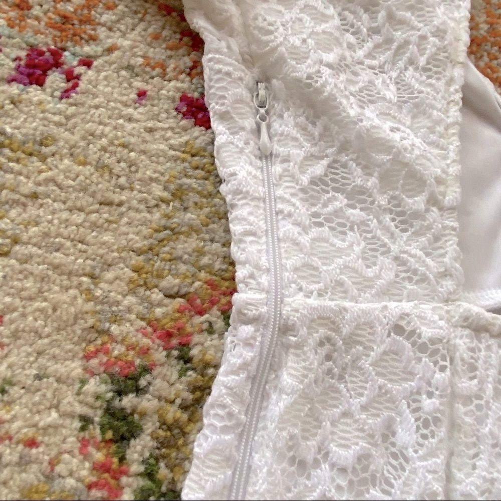 Show Me Your MuMu Ibiza White Lace Mini Dress - Picture 8 of 15
